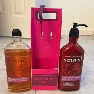Bath & Body Works Sensual Black Currant Vanilla Body Wash & Lotion Set